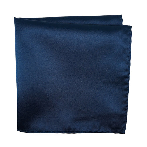 Knotz Pocket Square Men's solid navy blue pocket square that is ideal for any business or wedding suit attire.
