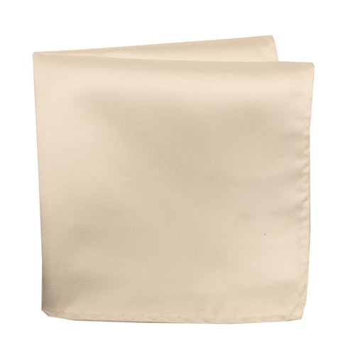 Knotz Pocket Square Men's solid beige pocket square that is ideal for any business or wedding suit attire.