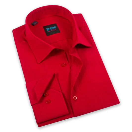 Scoop Dress Shirt - Grady/Red