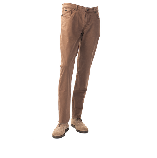 DFR89 Casual pants, beige, cotton with a stretchy, comfortable feel.