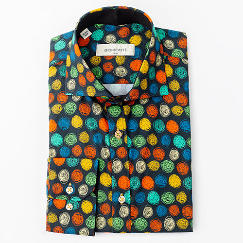 Bomonti sport shirt with multicoloured print.