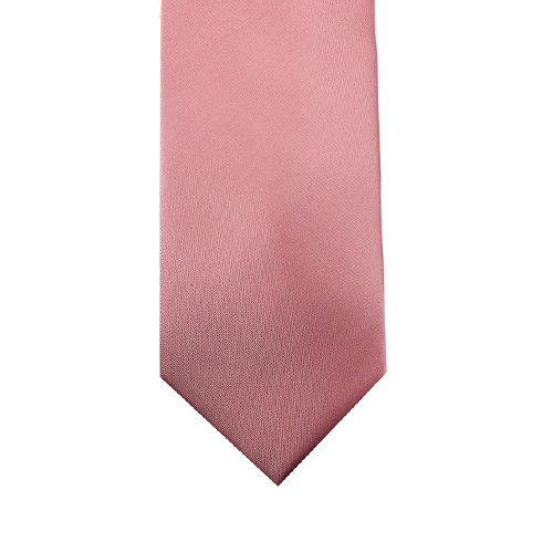 A classic dusty rose tie, best paired with a crisp white dress shirt and a sleek navy blue suit. A timeless look for weddings, galas and events.