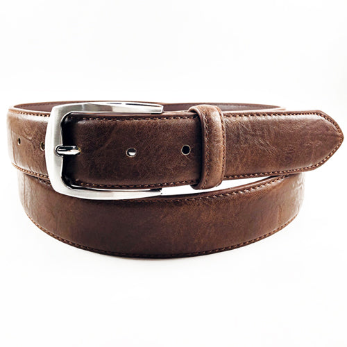 Brown leather belt, made by Knotz. A staple piece for any man's business wardrobe.